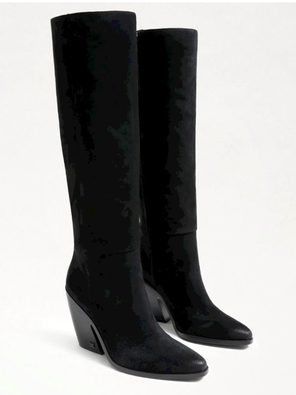 Sam Edelman Annabel Black Suede Knee-High Women's Boots 9